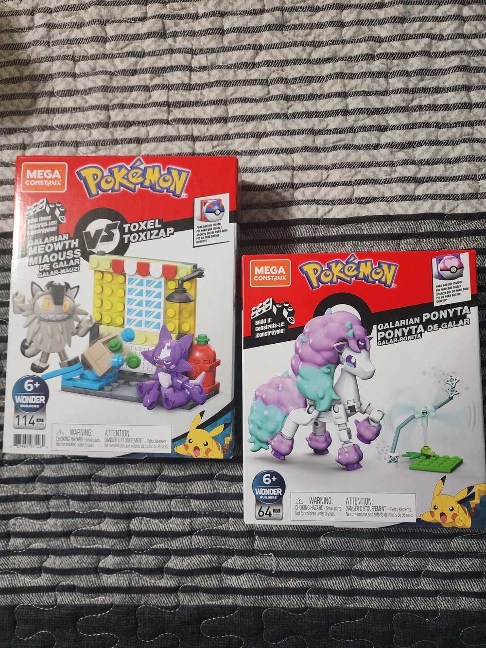 Pokemon Building Sets Galarian Ponyta Lavender & Teal with Toxel Purple